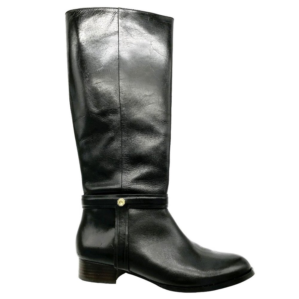 New Black Leather Knee High Riding Boots Women's 9.5M Louise et Cie. Camuto NIB